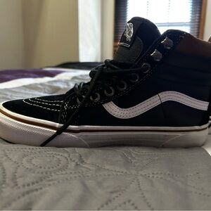 Vans Black High-Top with White Side Stripe